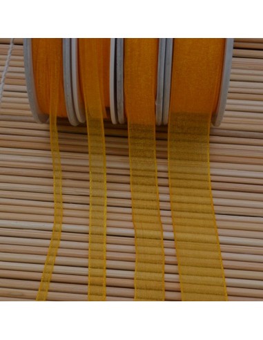 Nastro Organza Bobina Nastro Bomboniere da 0,3 mm 0,6 mm 10 mm 15 mm per 2  metri Giallo Arancio 218 - Gioie d'Oriente