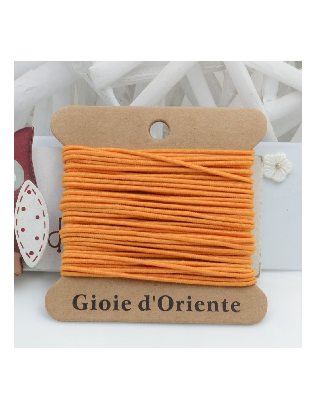 Filo Elastico colore arancione chiaro diversi spessori 5MT per le tue  creazioni!! Gioie d'Oriente