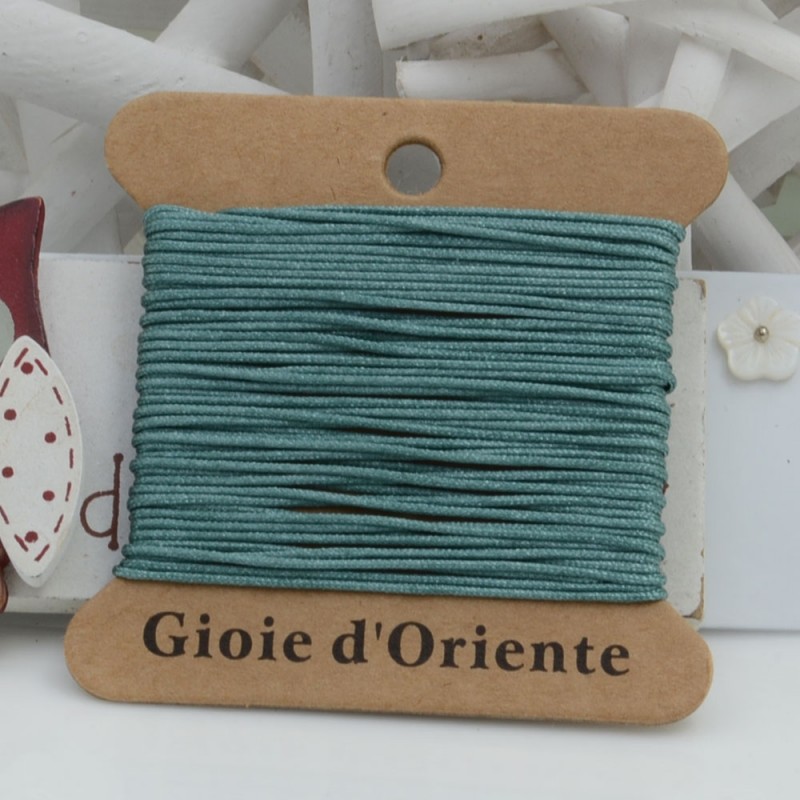 Cordino col VERDE SALVIA SCURO per Braccialetti e Collane Personalizzate  Gioie d'Oriente