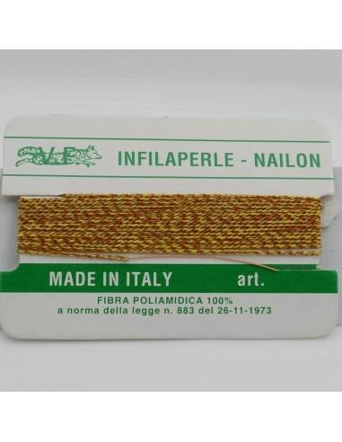 Filo nylon infilaperle di colore mix con ago di diverse misure - GDO