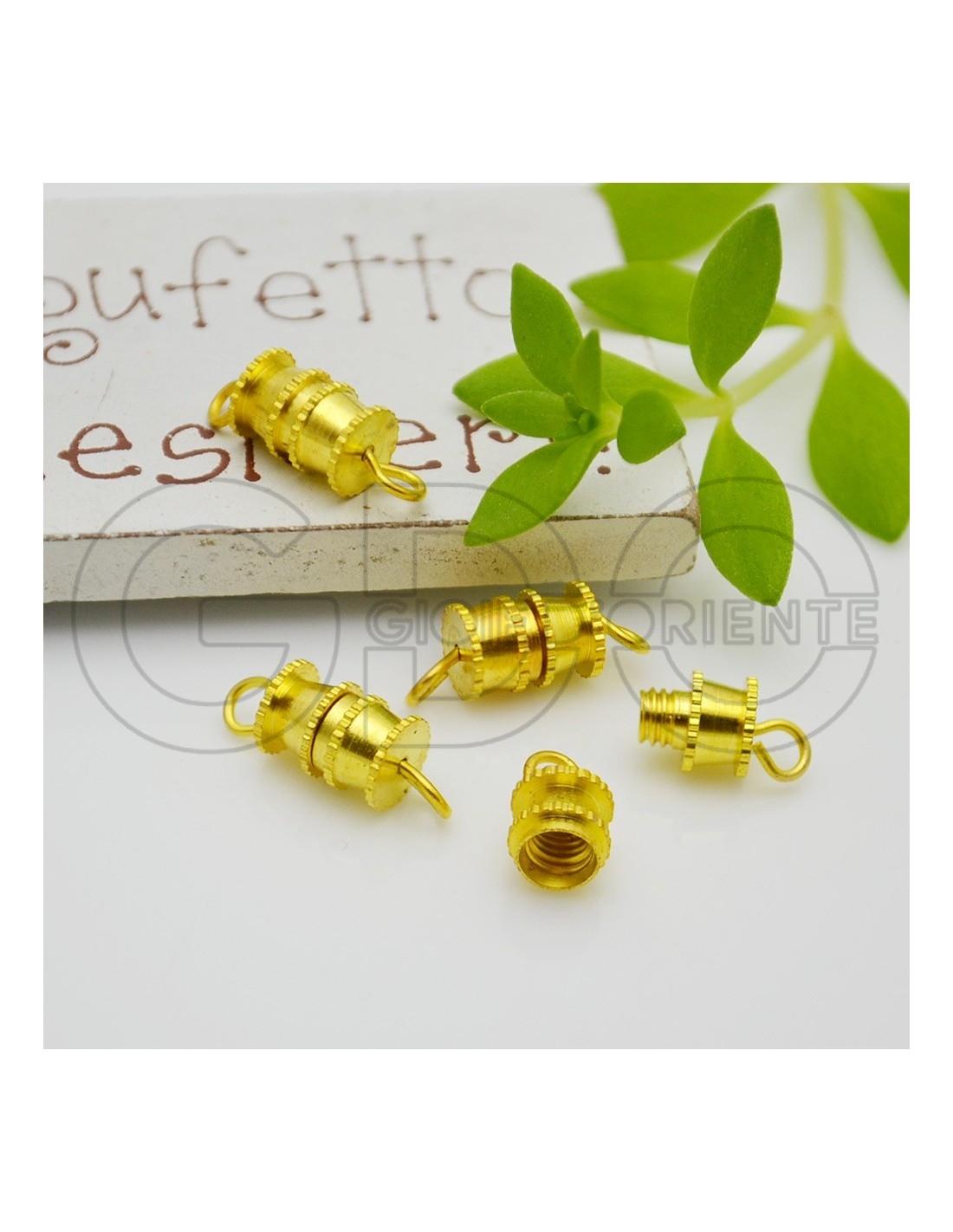 Chiusure a vite in ottone colore oro 5.5x8mm