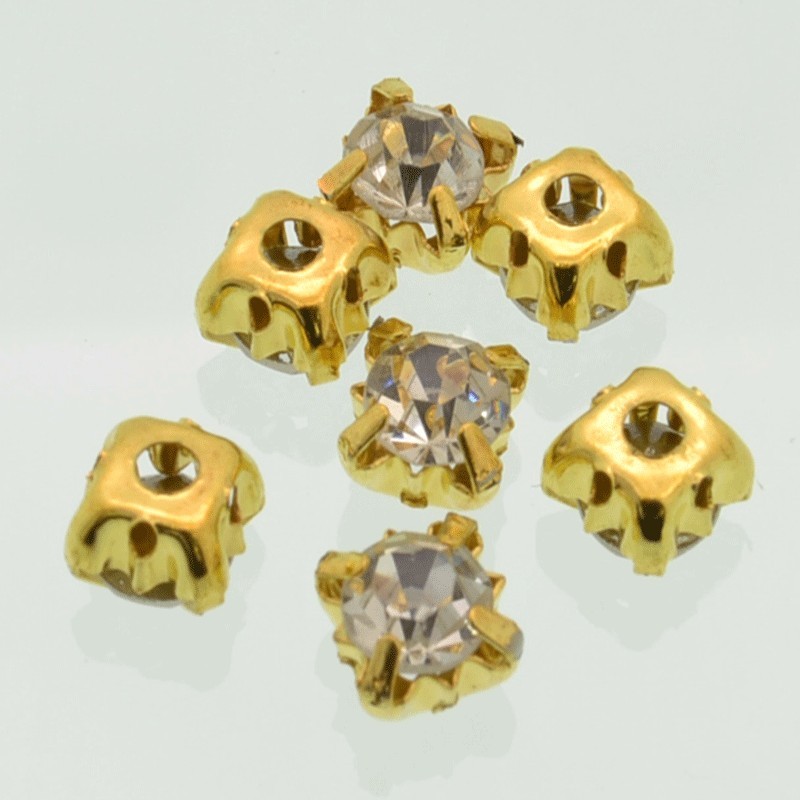 Cucire Cristallo Vetro Diamante Strass oro Posto 3, 4, 5, 6, mm Gioie  d'Orient