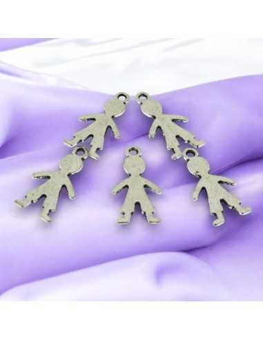 Ciondoli charms bambini 27x15mm metallo 5pz | GDO